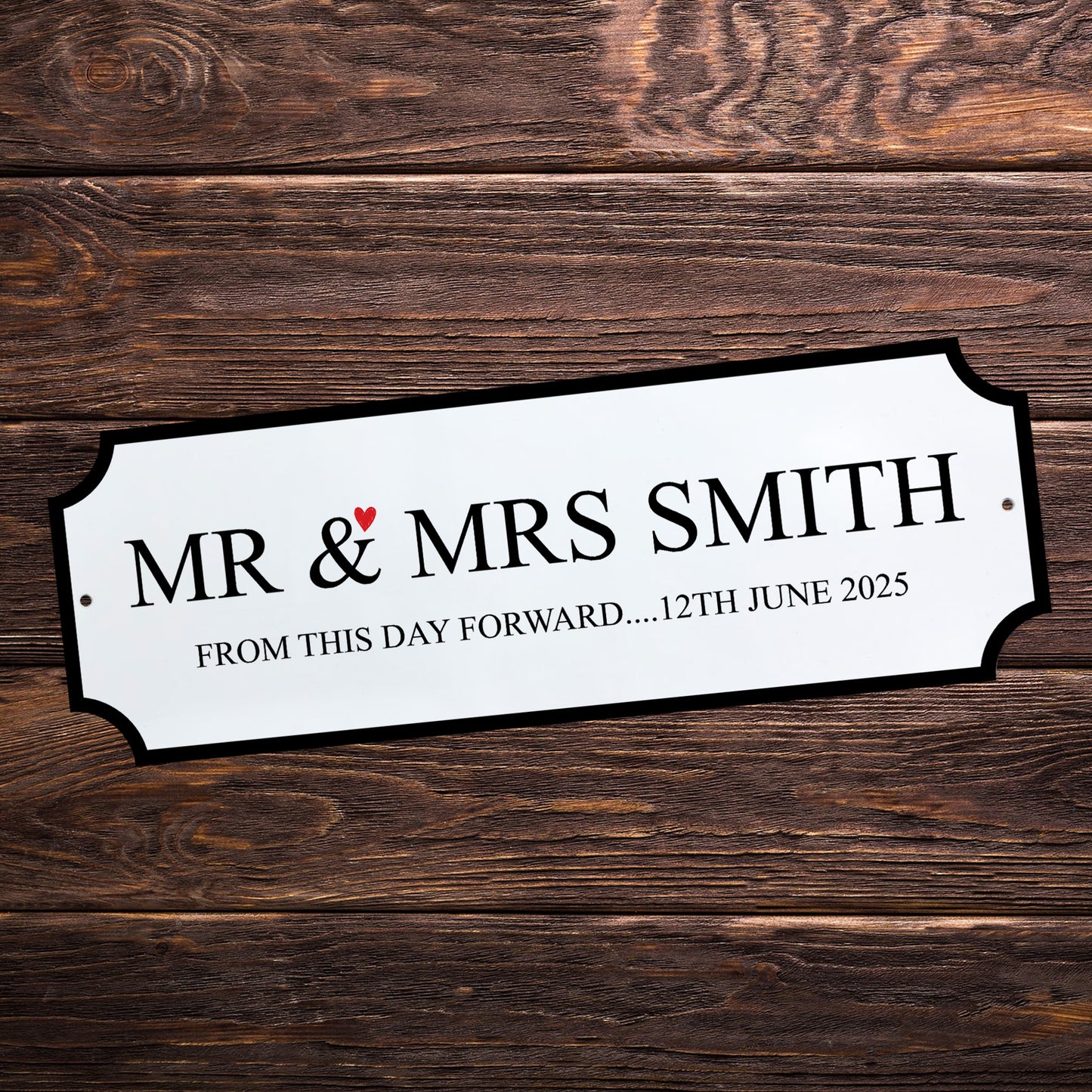 Personalised Street Signs Mr & Mrs Wedding Sign Vintage Style In