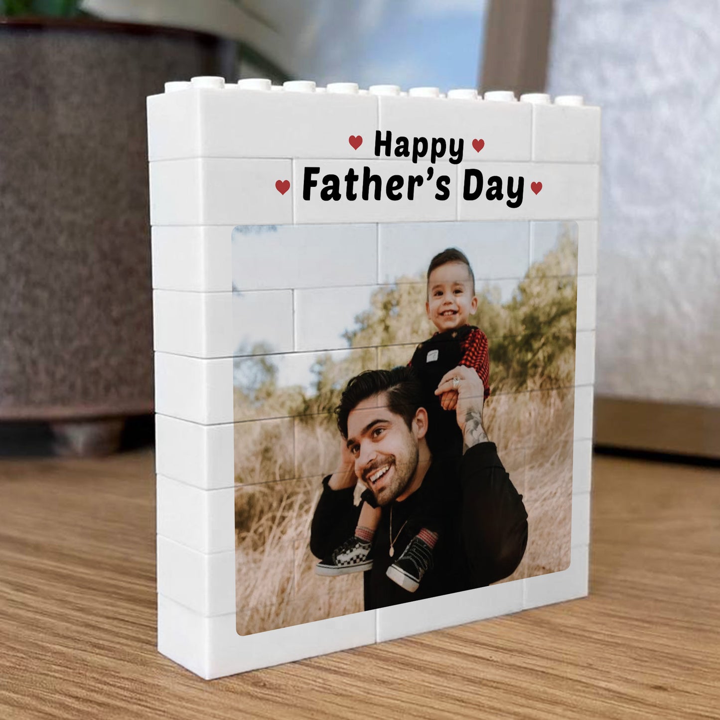 Happy Fathers Day Gift For Daddy Dad Personalised Photo Block