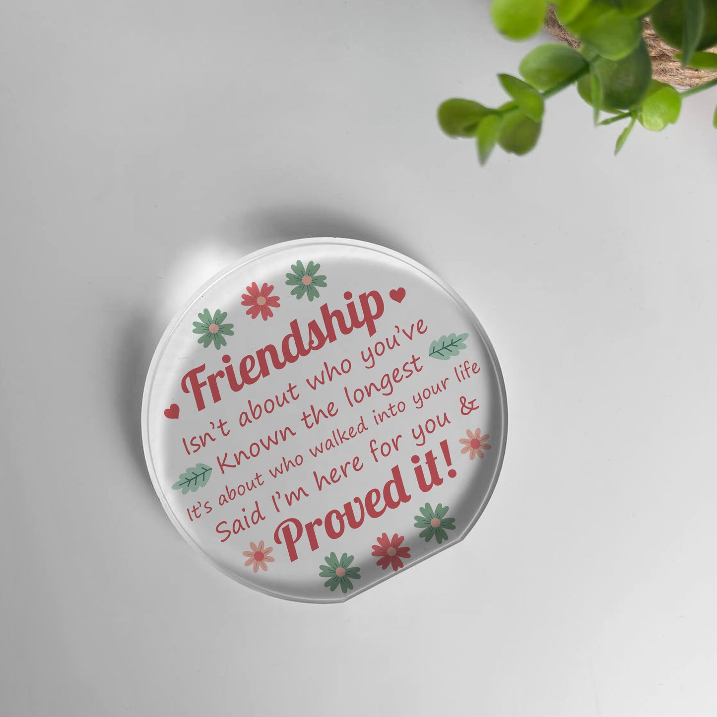 Friendship Plaque, Gift For Best Friend Birthday Christmas
