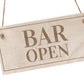 Wooden Bar Open Hanging Sign Home Bar Signs Man Cave Decor