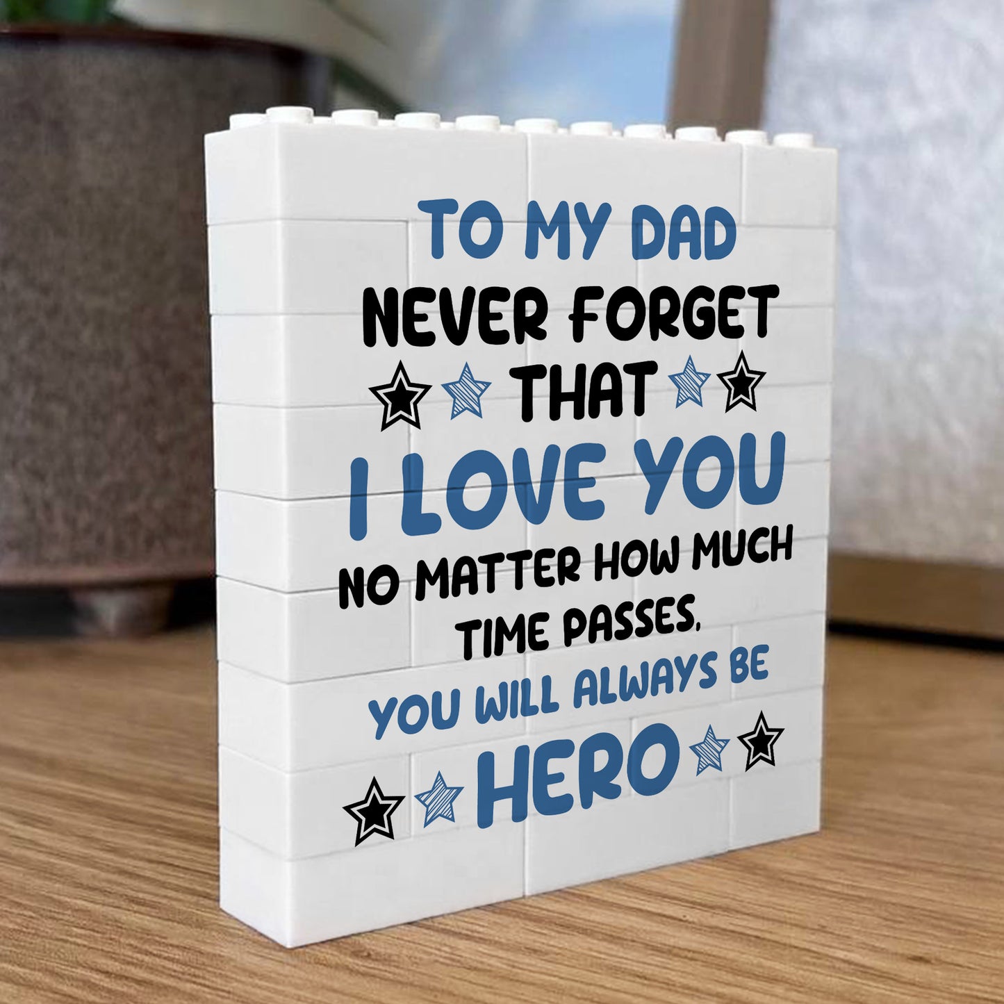 Dad Gift For Fathers Day Birthday Building Block Puzzle Gift