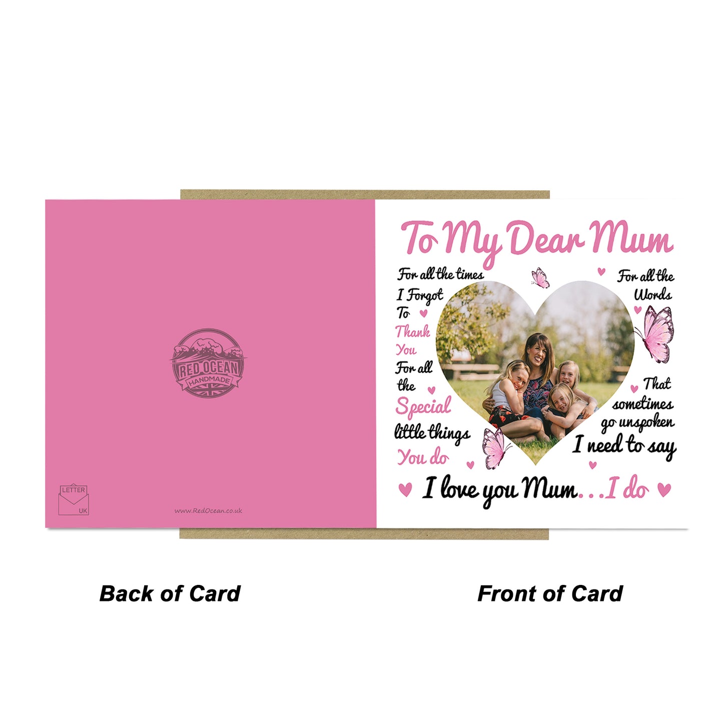 My Dear Mum Card, Personalised Photo Mum Card, Card For Mum