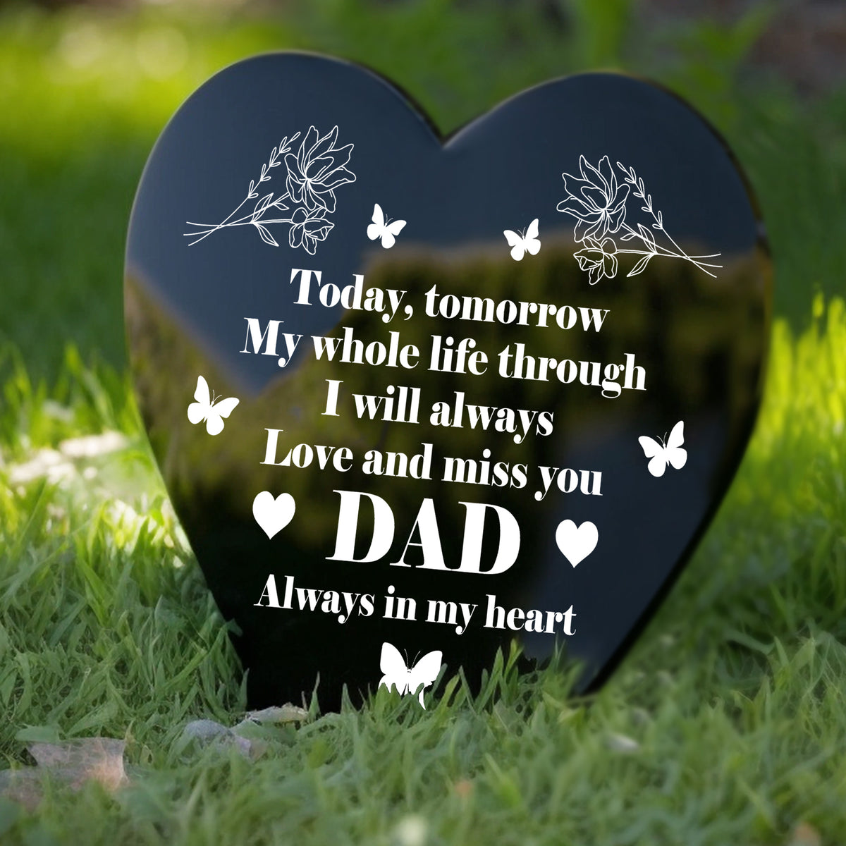 Dad Memorial Plaque Graveside Marker Decoration Grave Outdoor