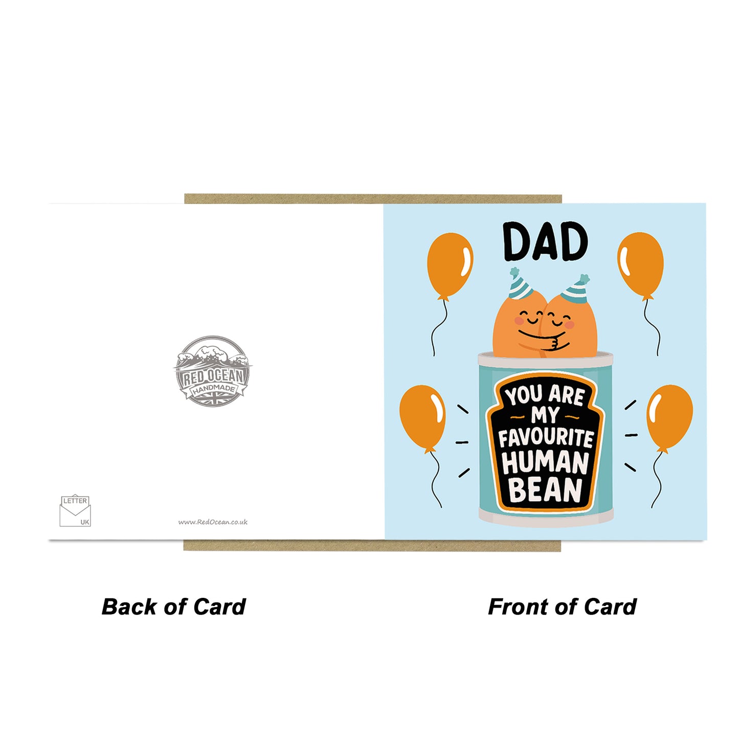 Fathers Day Card For Dad My Favourite Human Bean Card For Dad