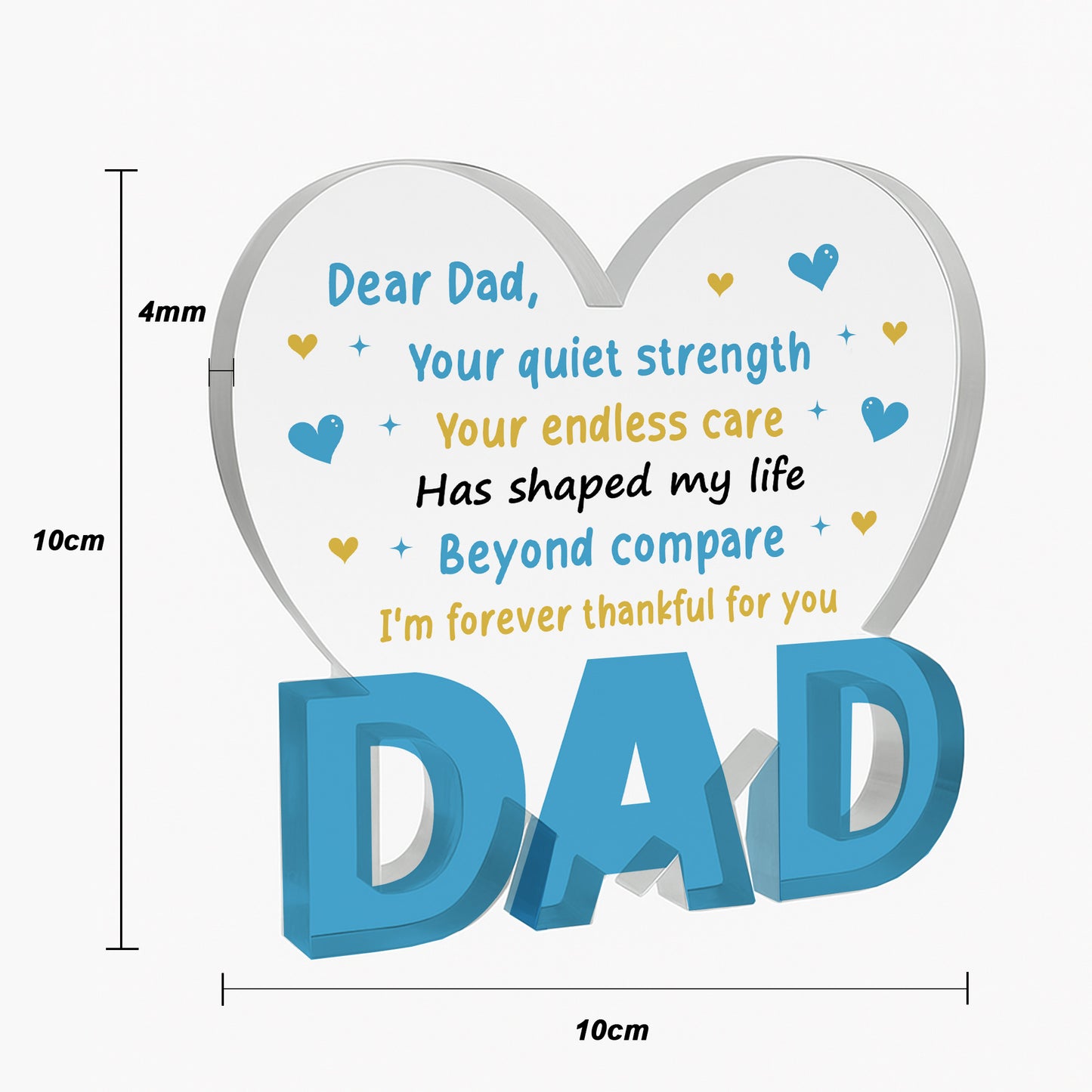 Thank You Gifts For Dad Birthday Gifts Acrylic Plaque Dad Gift