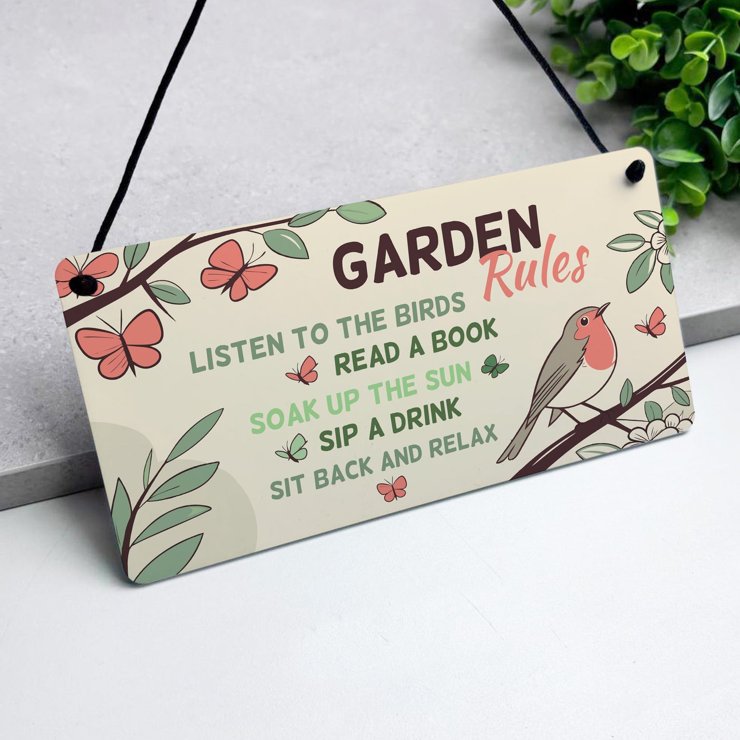 Perfect Garden Sign For Outside Hanging Garden Rules Sign