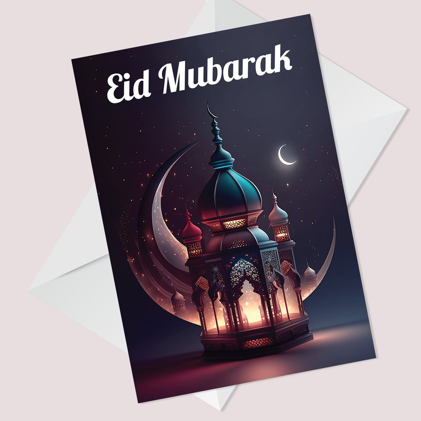 Eid Mubarak Ramadan Greetings Card For Friends Family