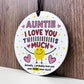 Gift For Best Auntie I Love You This Much Auntie Birthday Gift