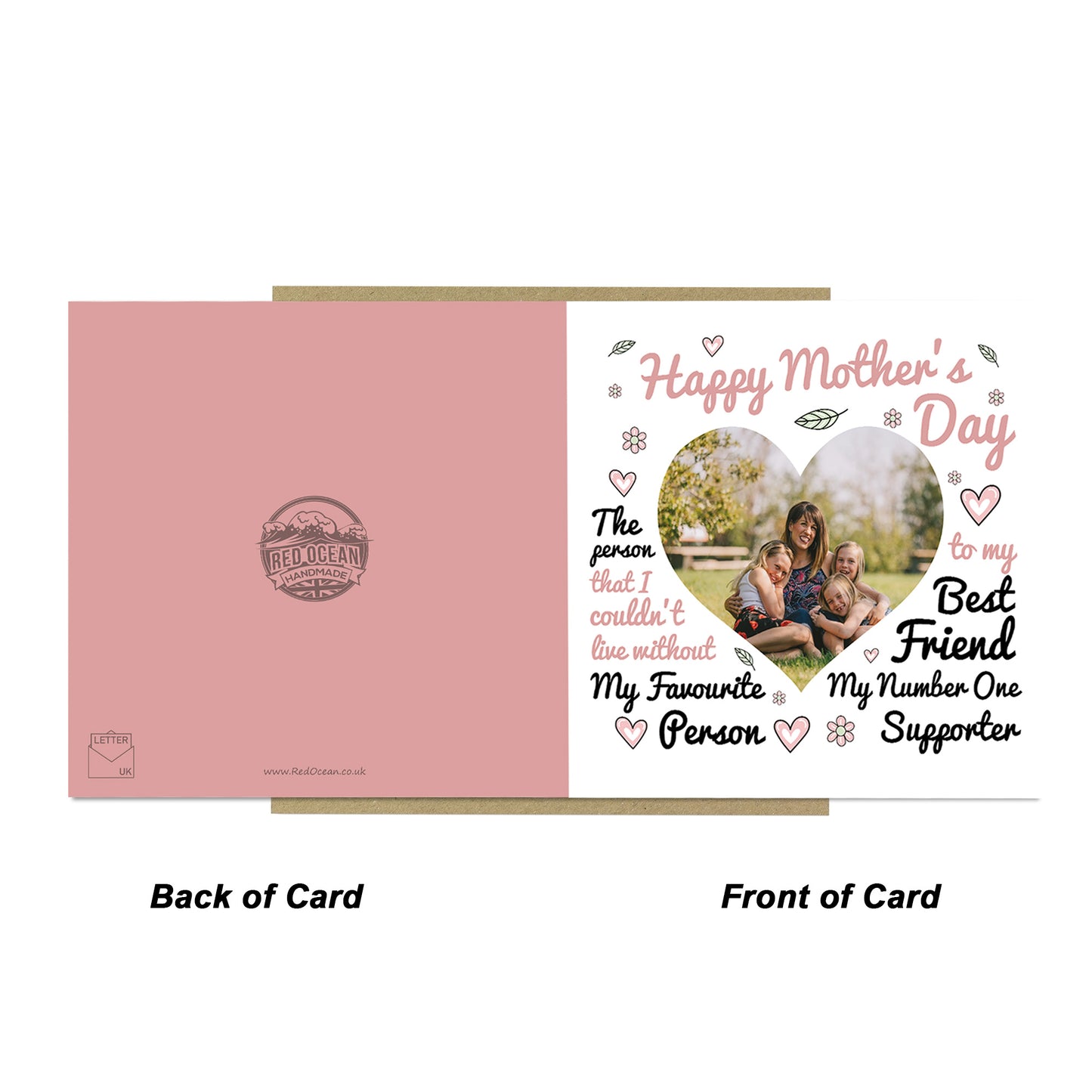 Personalised Mothers Day Card, Card With Photo, Best Friend Card