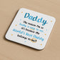 Gifts For Daddy DADDY COASTER Daddy Birthday Gift For Christmas
