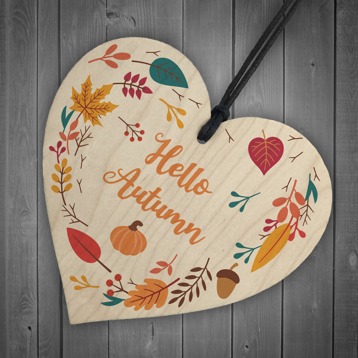 Hello Autumn Sign Hello Autumn Gifts Autumn House Decor
