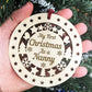 My First Christmas As A Nanny Wooden Hanging Bauble DecorationTh