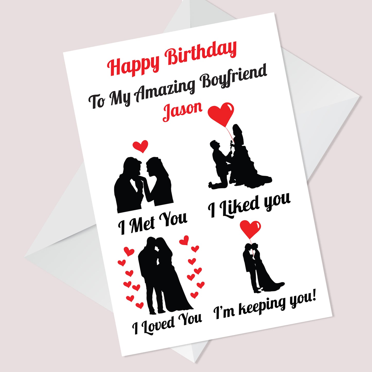 Birthday Card For Boyfriend Personalised Card For Boyfriend