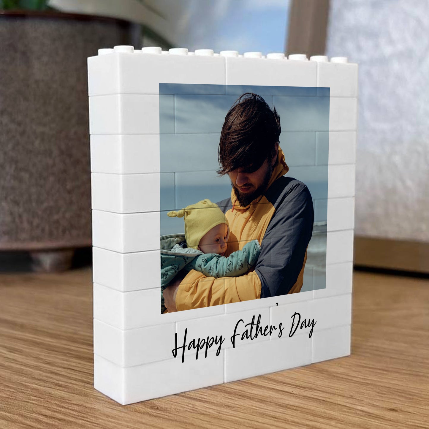 Personalised Happy Fathers Day Gift Brick Photo Block Gifts