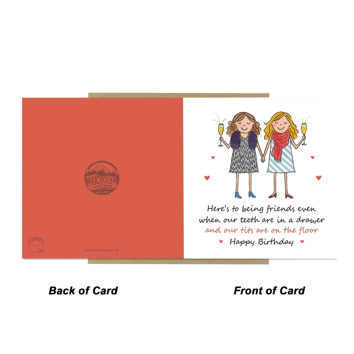 Funny Card For Best Friend Birthday With Kraft Envelope Birthday