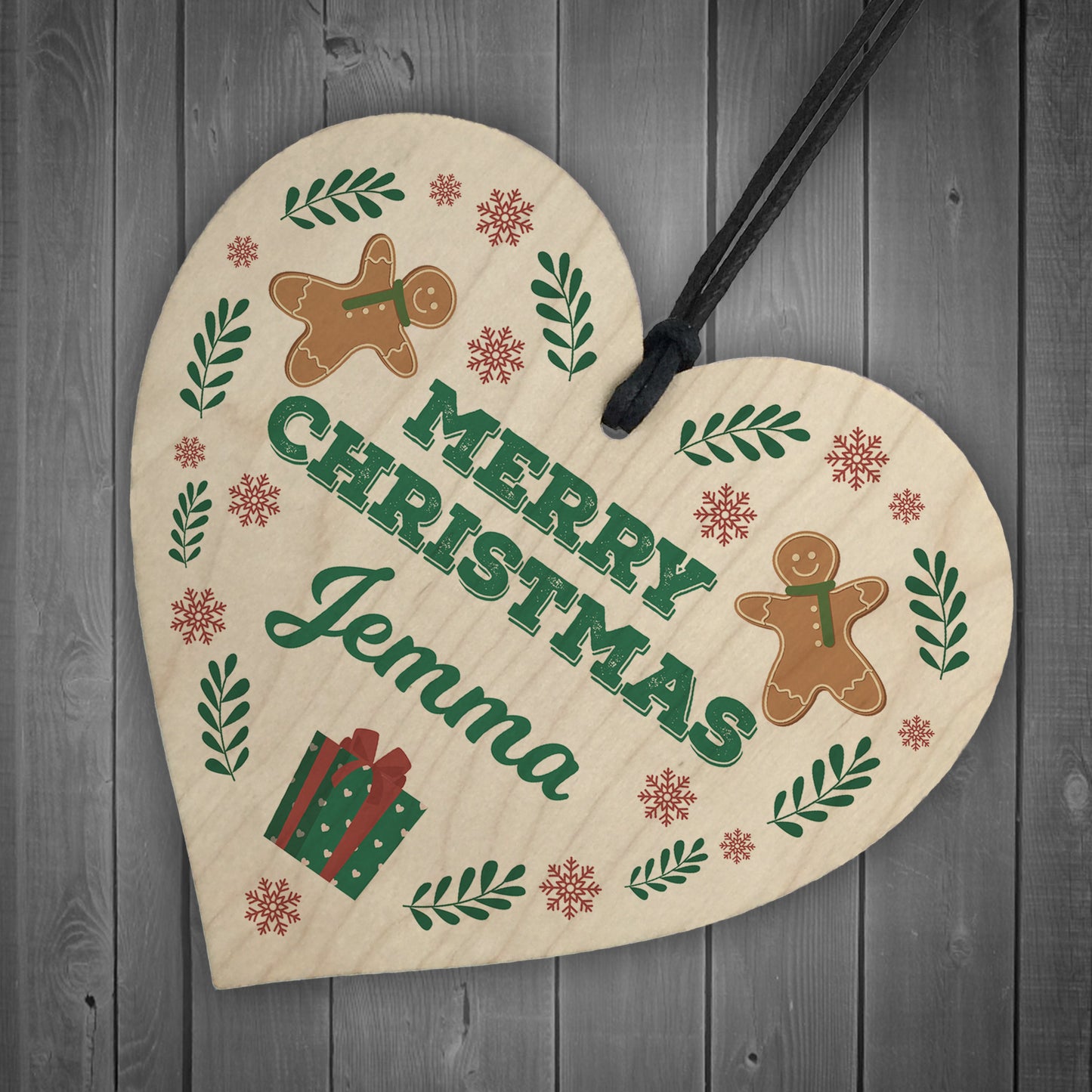 Merry Christmas Friends Family Colleagues Personalised Gift Wood