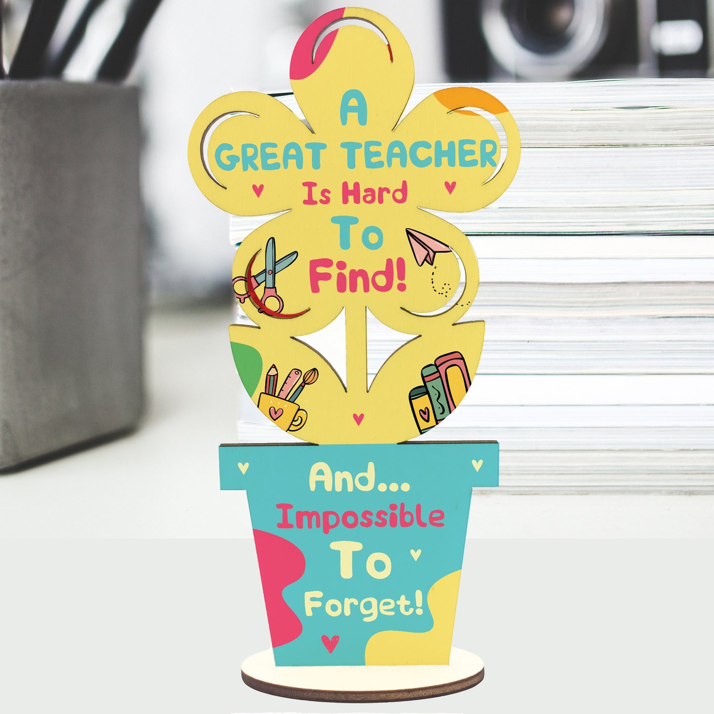 Gift For Great Teacher Wooden Flower THANK YOU GIFT For Teacher