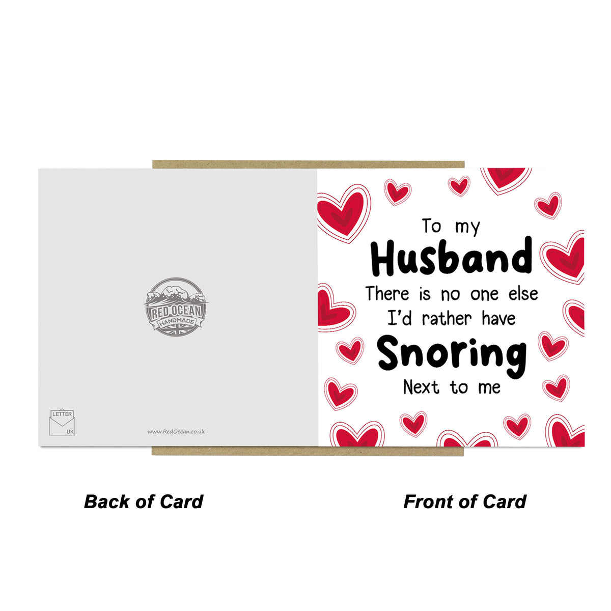 Funny Husband Valentine's Day Card Snoring Card Valentines Card