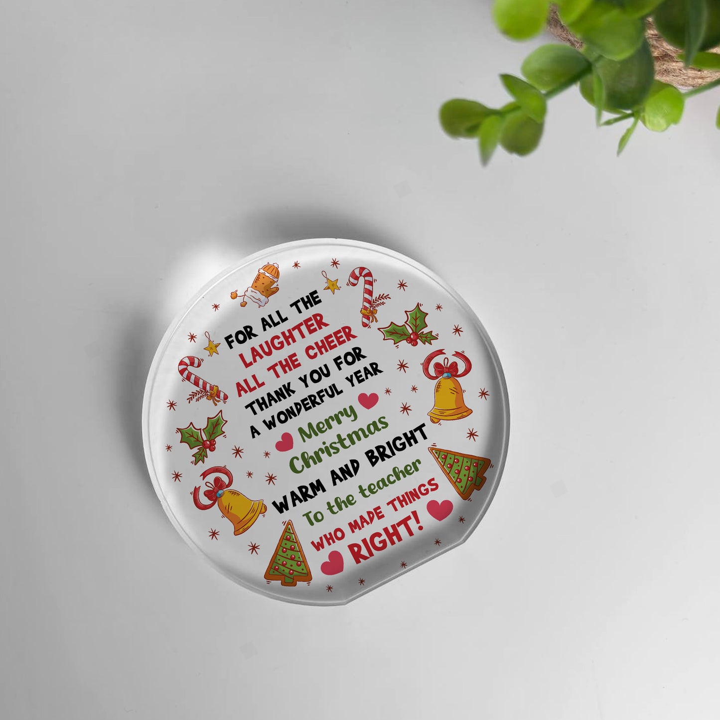 Christmas Gift For Teacher Acrylic Plaque Teaching Assistant