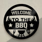 BBQ Sign For Garden Welcome Sign To The BBQ Plaque Hanging Sign