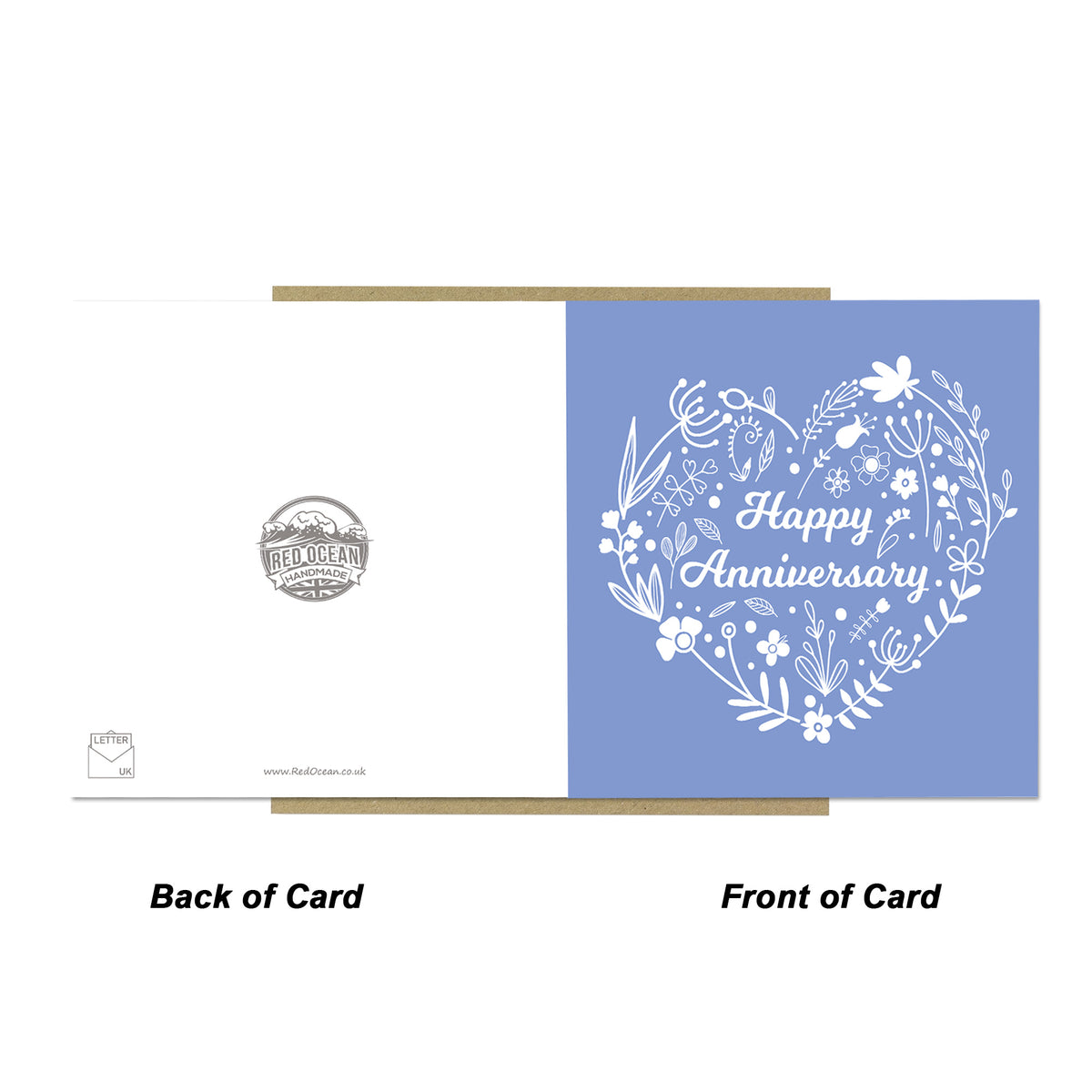 Happy Anniversary Card With Kraft Envelope Contemporary