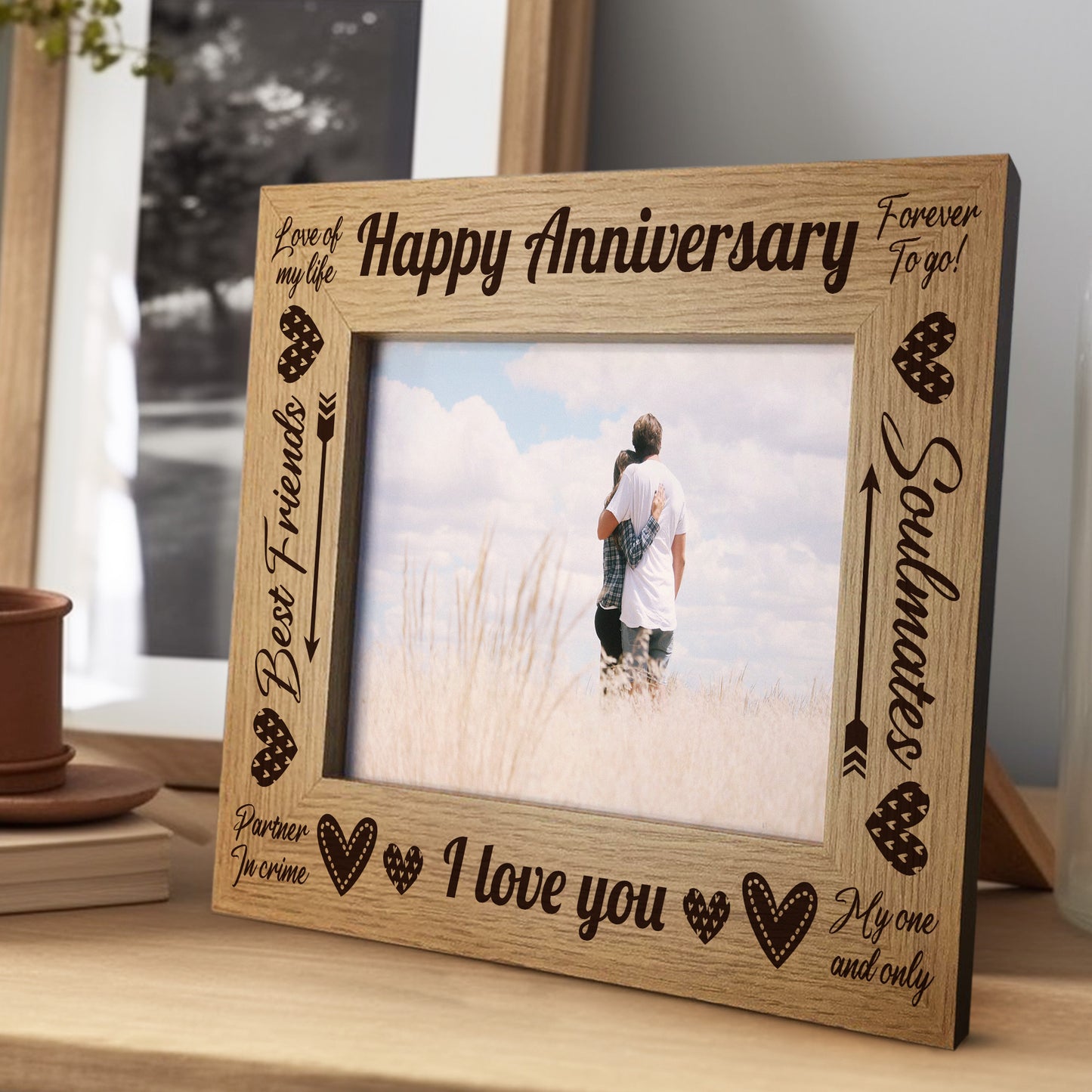 Happy Anniversary 7x5 Frame Couple Gifts For Anniversary