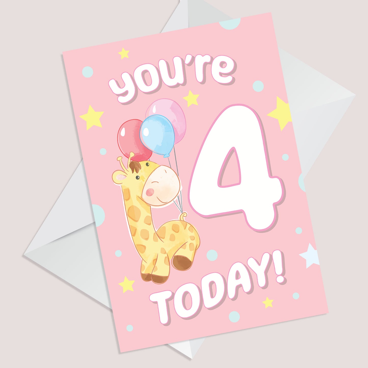 Birthday Card for Age 4 Girl 4th Birthday Card For Daughter