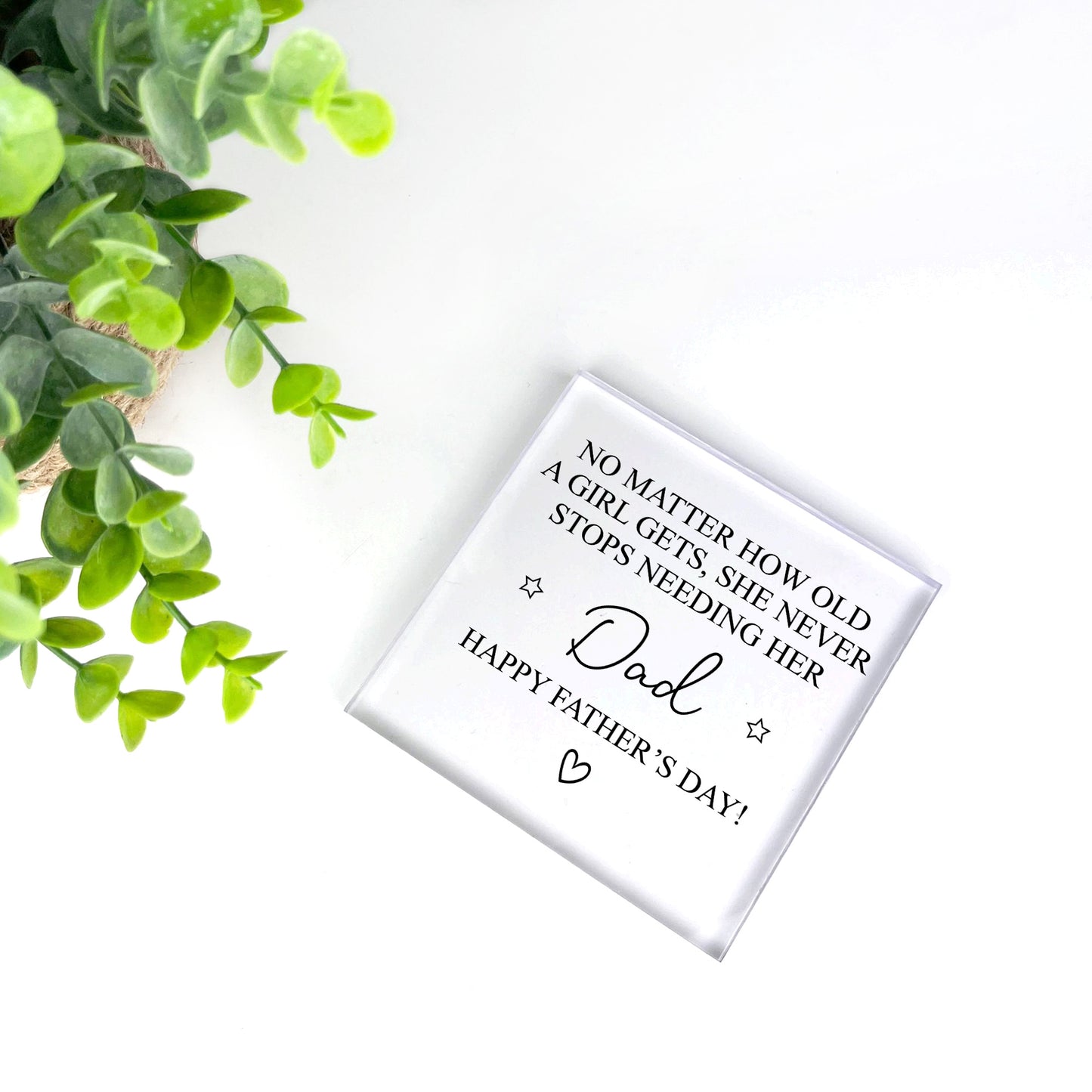 Dad And Daughter Gifts Block Father Daughter Plaque Fathers Day