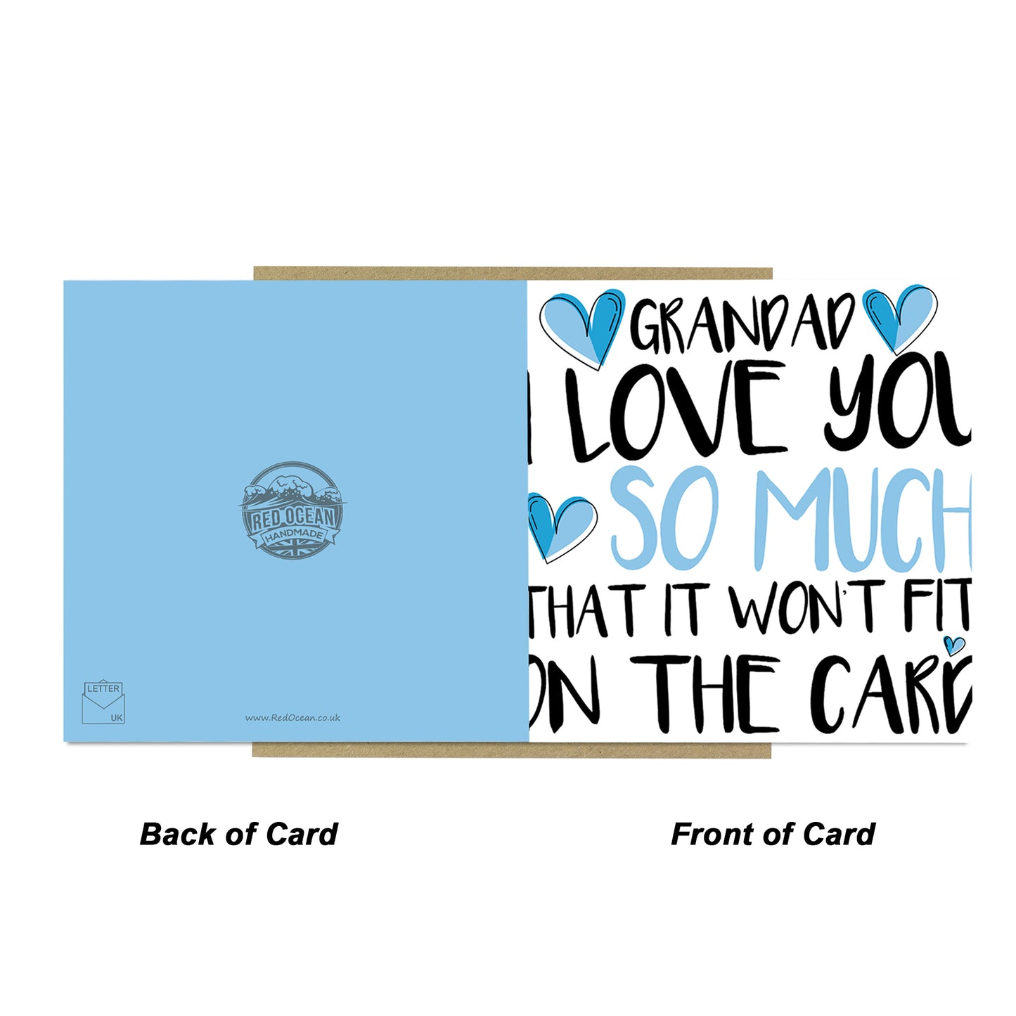 Card For Grandad Birthday With Envelope Included Fathers Day