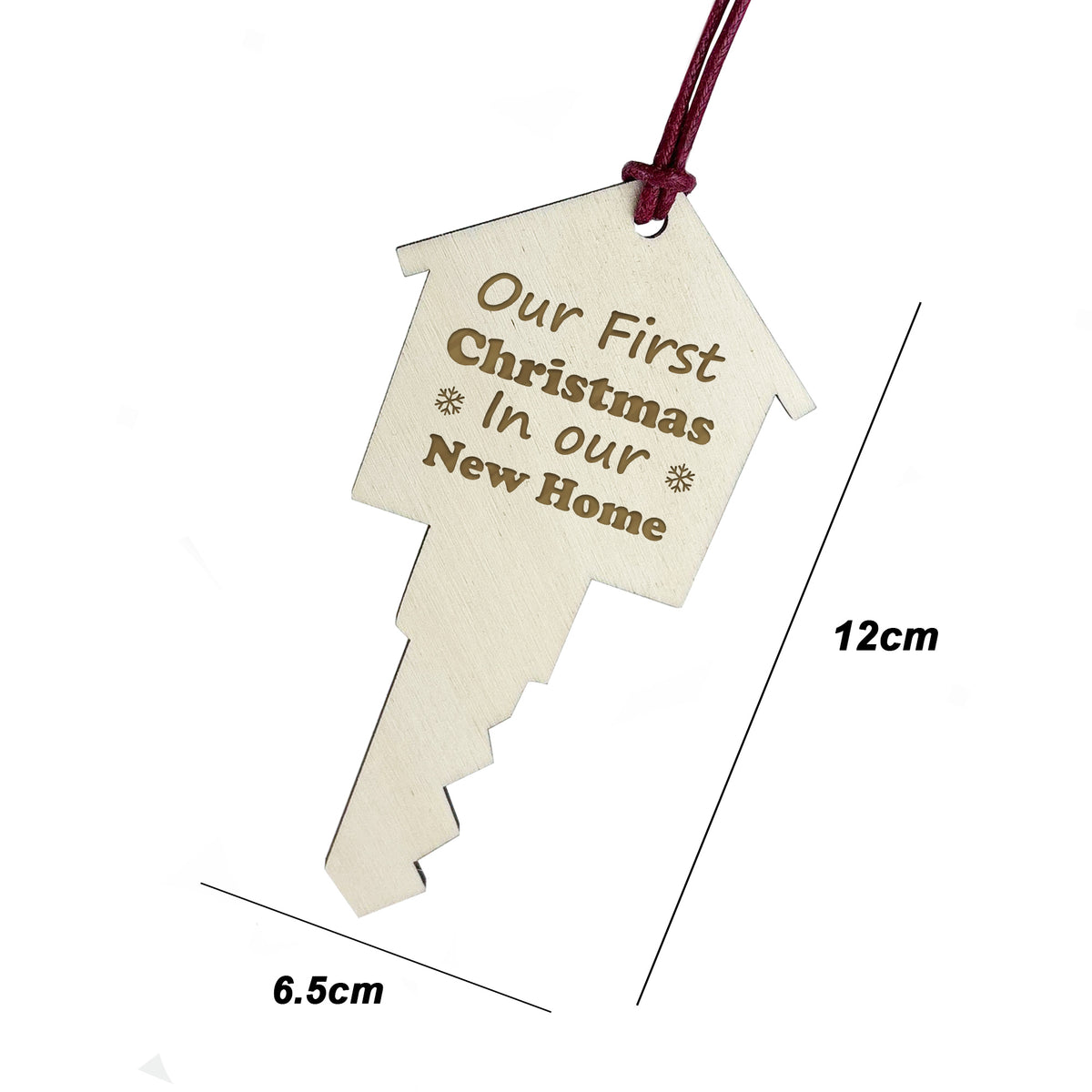 First Christmas In New Home Engraved Wood Bauble