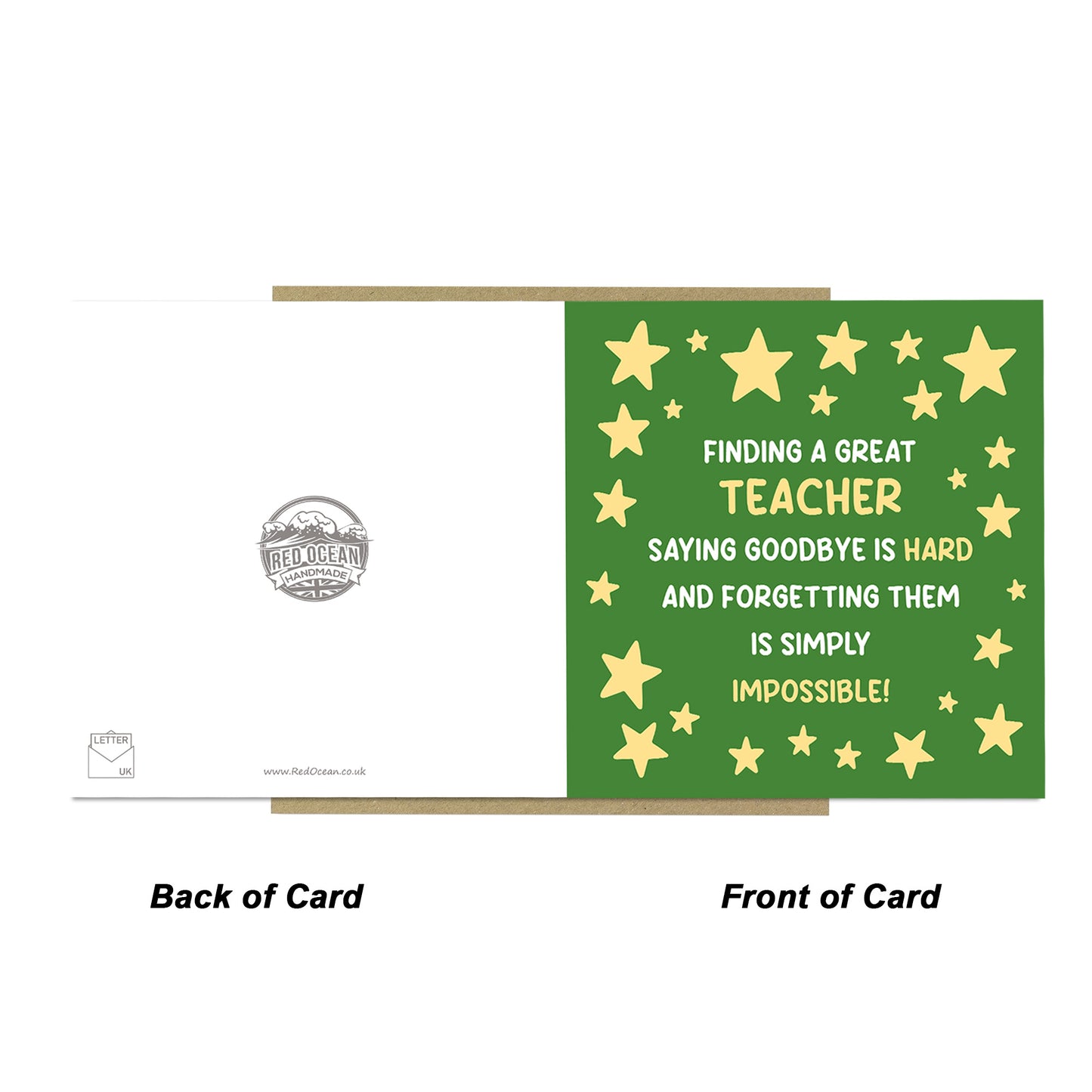 Teacher Leaving School Nursery Thank You Card End of Term