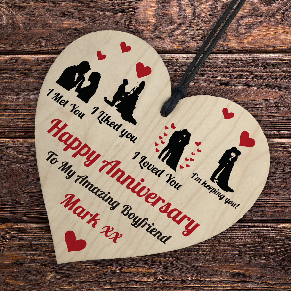 Personalised Anniversary Gift For Him Boyfriend Anniversary Gift