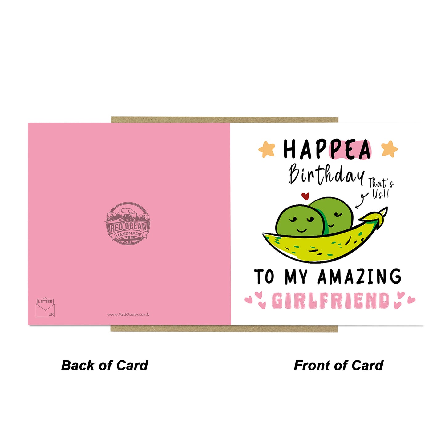 Funny Happy Birthday Card For Girlfriend With Kraft Envelope