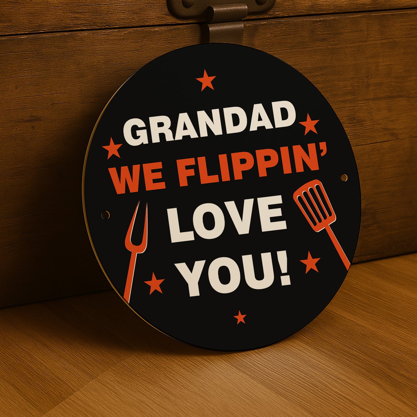 Fathers Day Gift For Grandad Flippin Love You Grandad BBQ Sign
