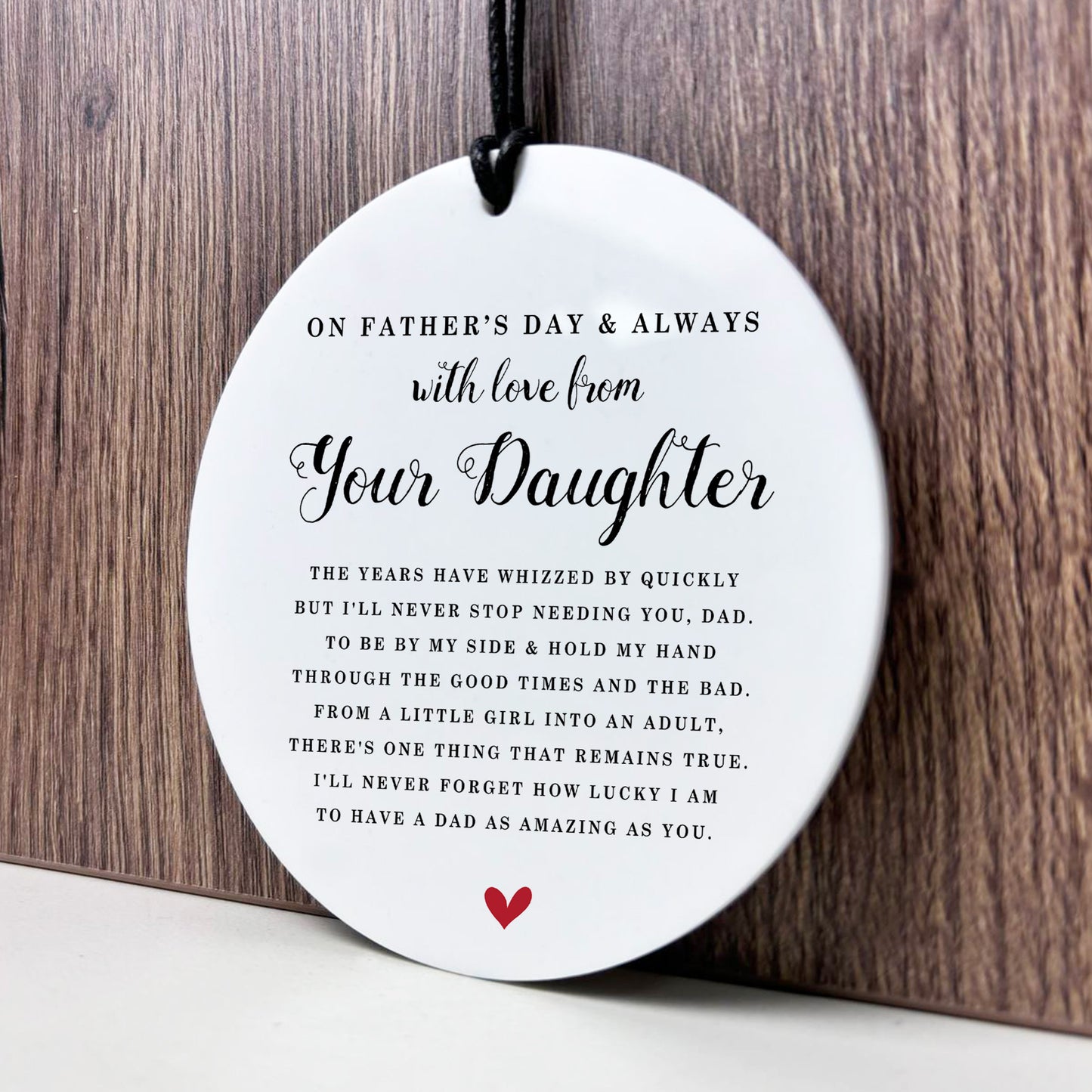 Fathers Day Gift From Your Daughter Hanging Plaque For Dad