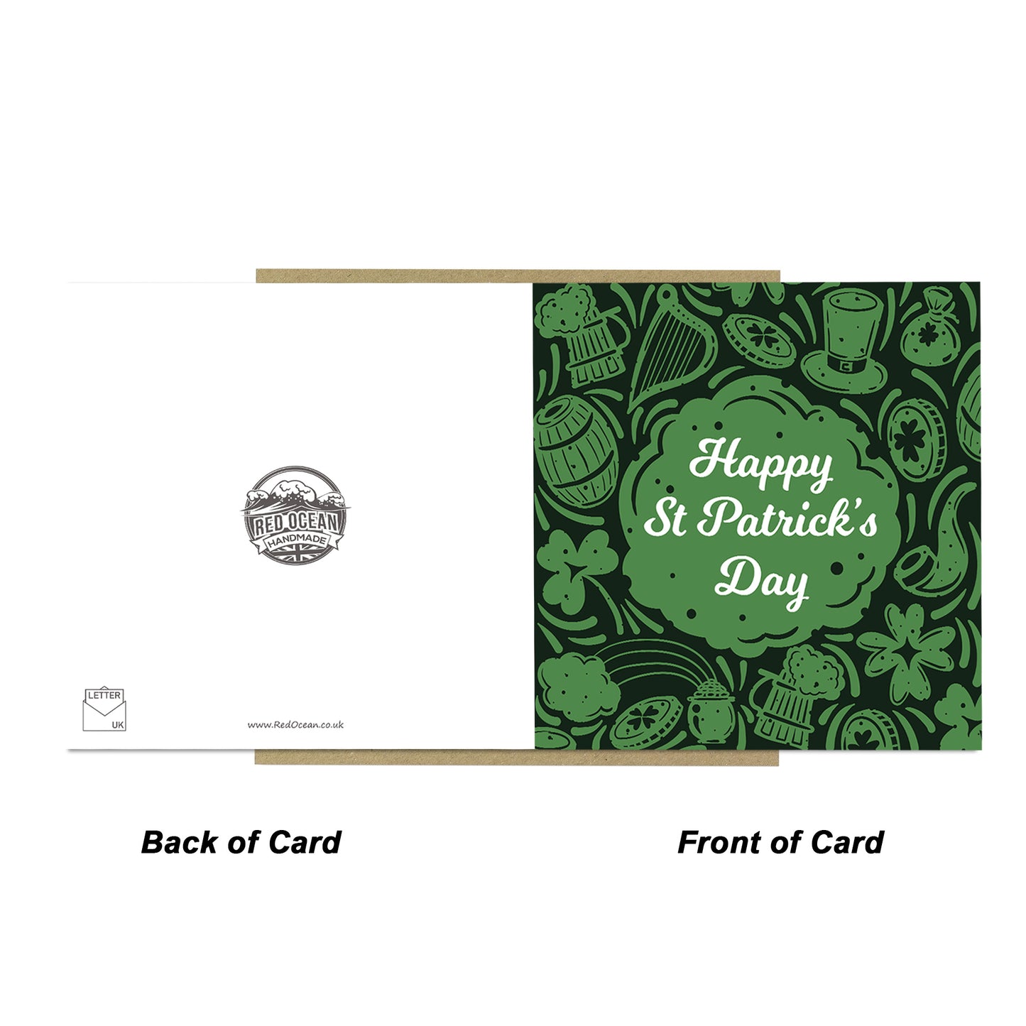 St Patricks Day Card Irish Shamrock Card for Family and Friends