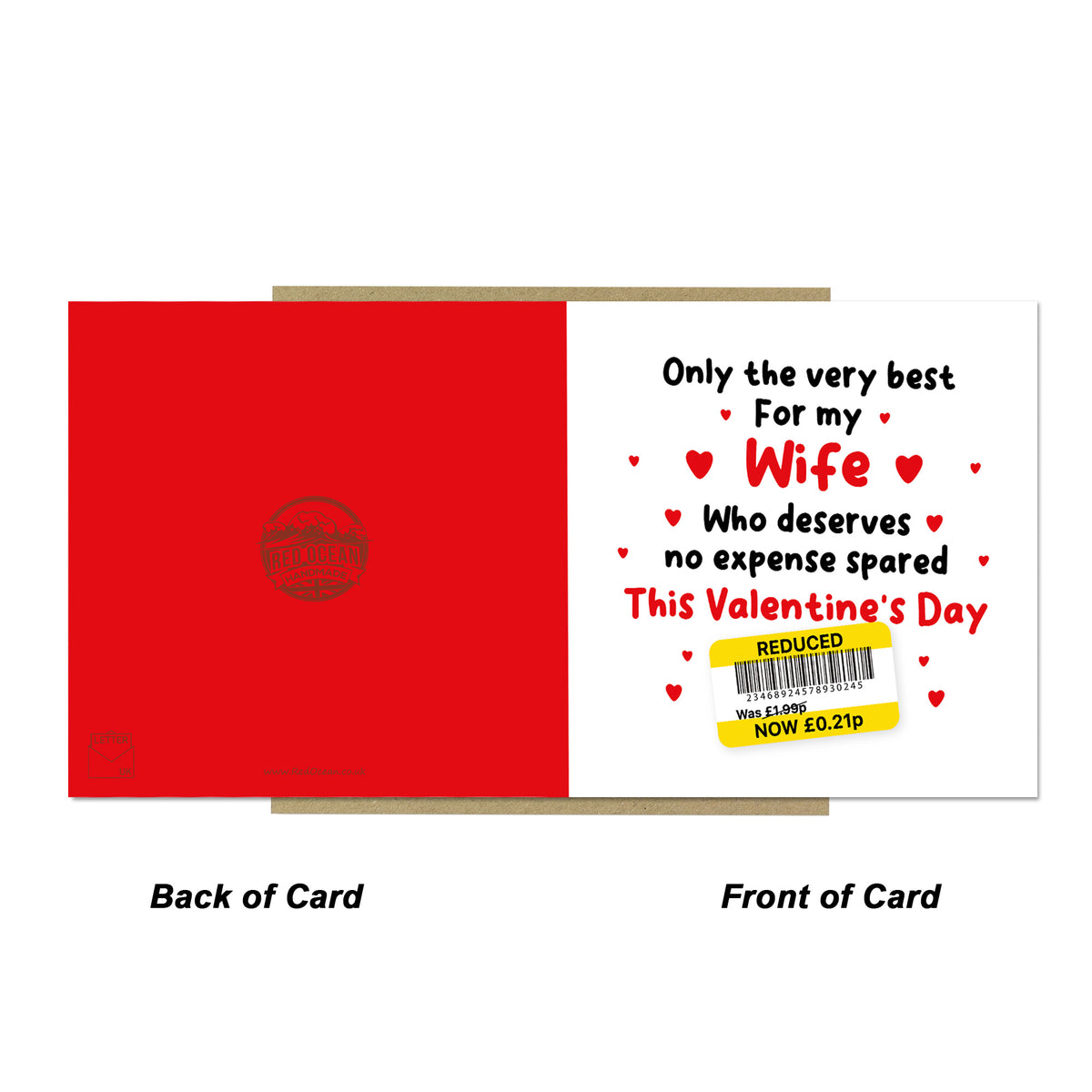 Funny Valentines Day Card For Wife Reduced Sticker Cheap Card