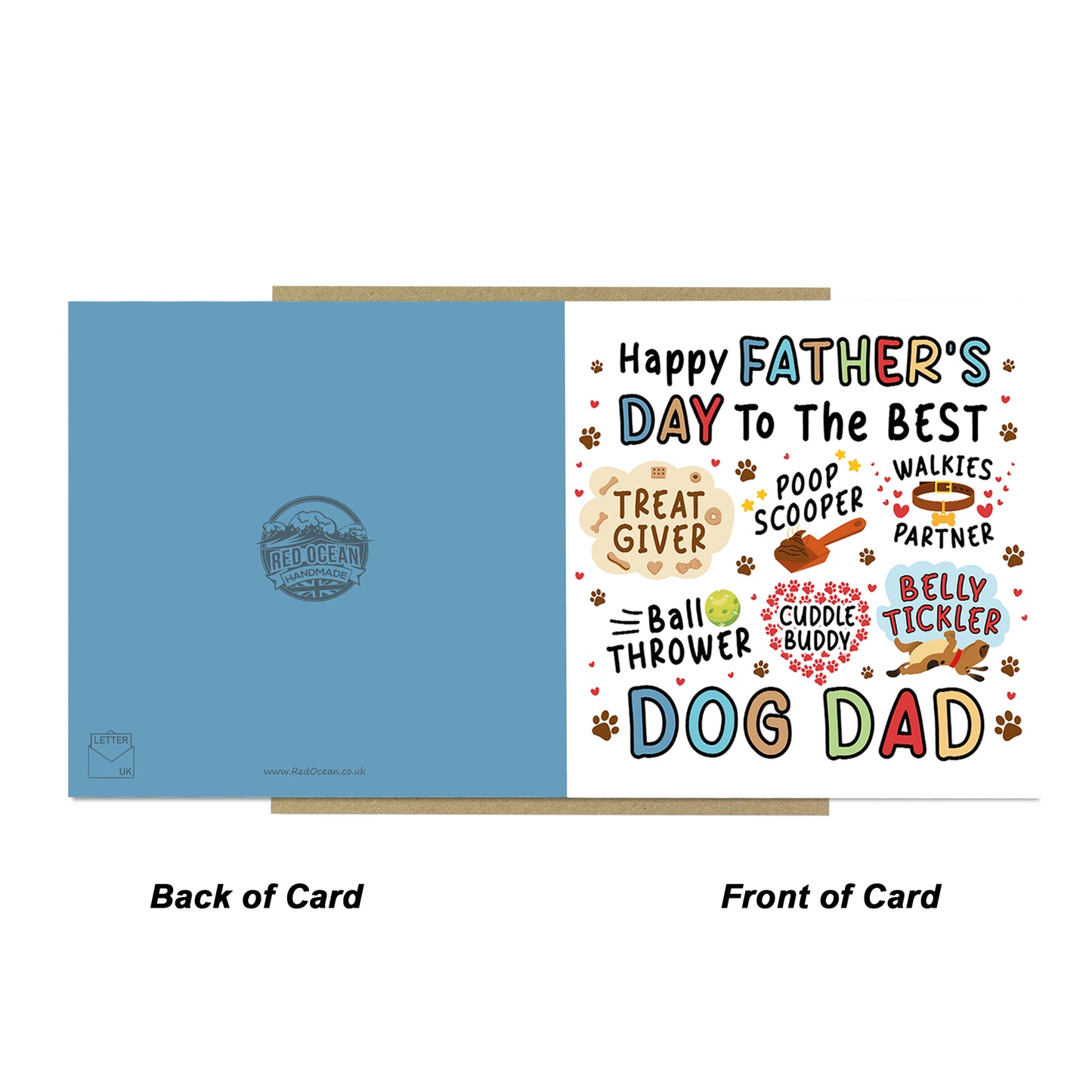 Happy Fathers Day Card From The Dog Fathers Day Card For Dad