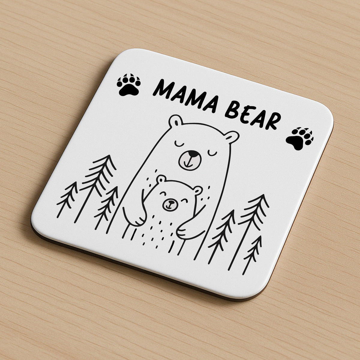 Mama Bear Coaster Gift For Mum From Daughter Birthday Mothers