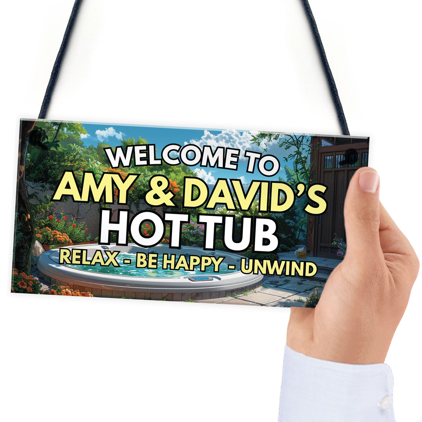 Hot Tub Sign Personalised Signs and Plaques Accessories