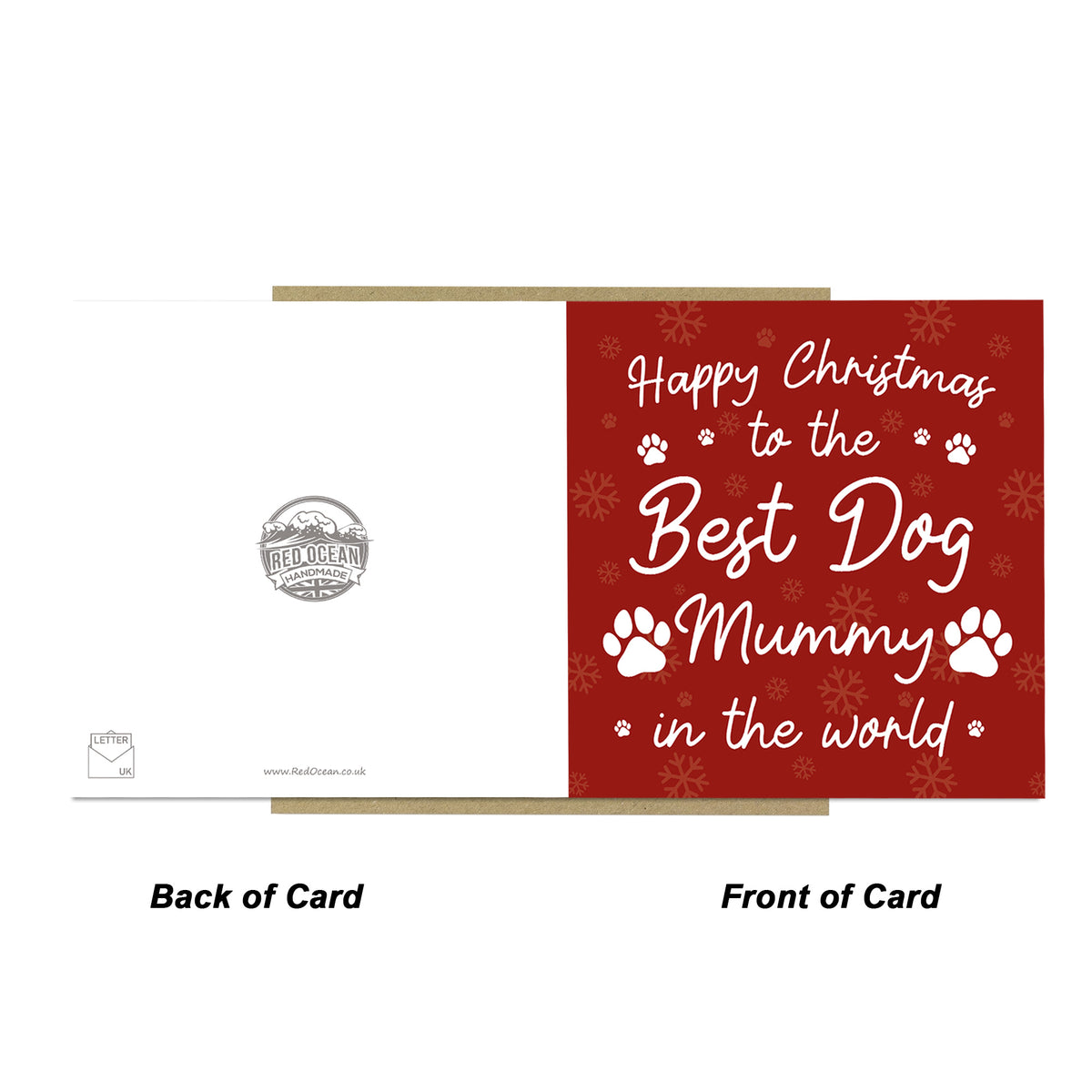 Happy Christmas To The Best Dog Mummy Card From The Dog Puppy