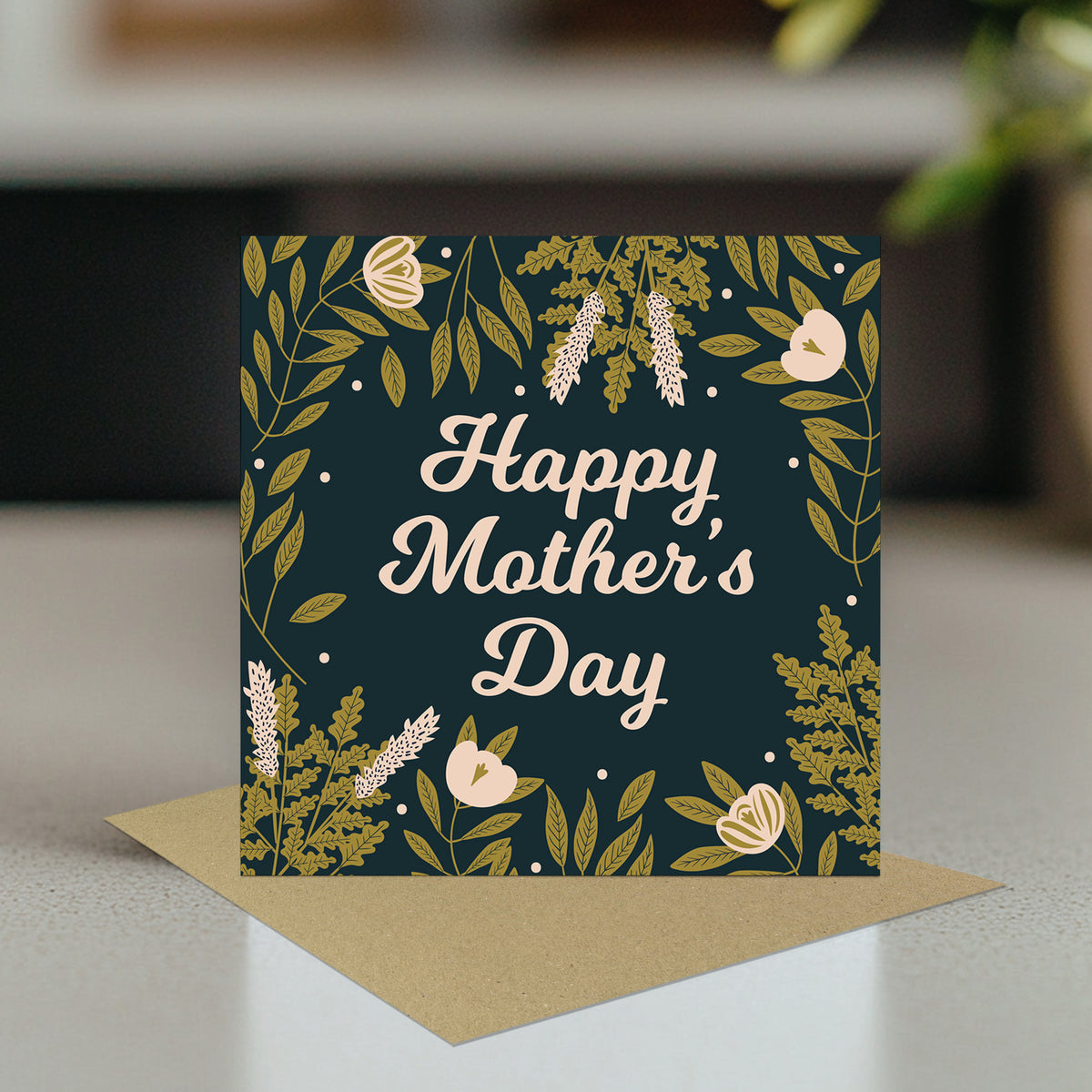Happy Mothers Day Card and Wooden Heart For Mum Mothers Day Card