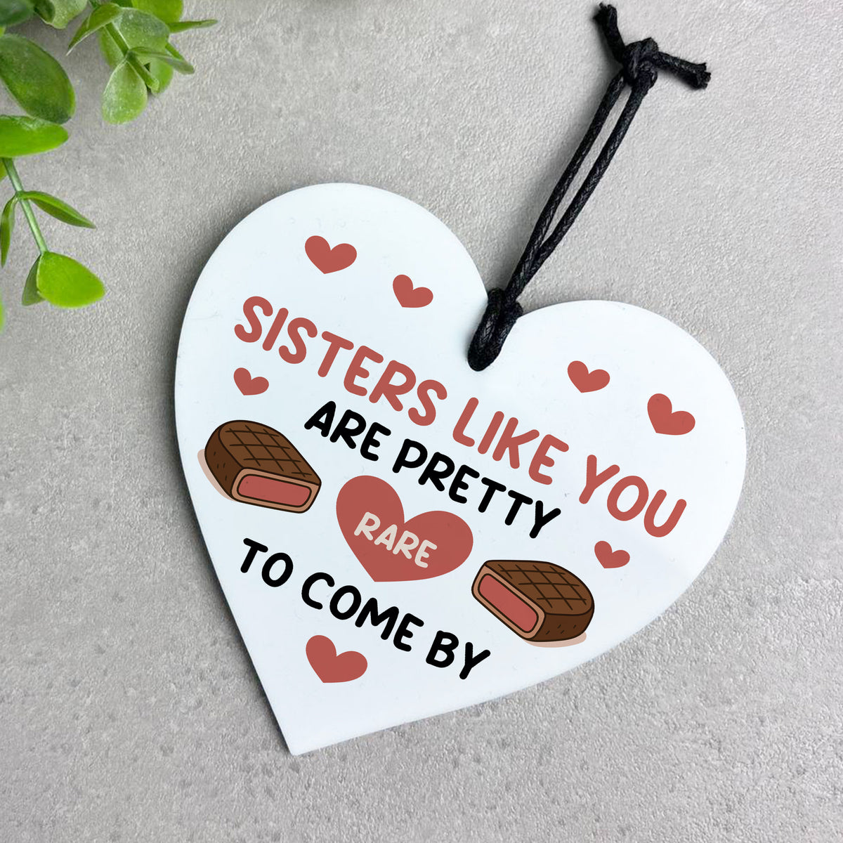 Funny Gifts For Sister Sisters Rare To Come By Heart Plaque