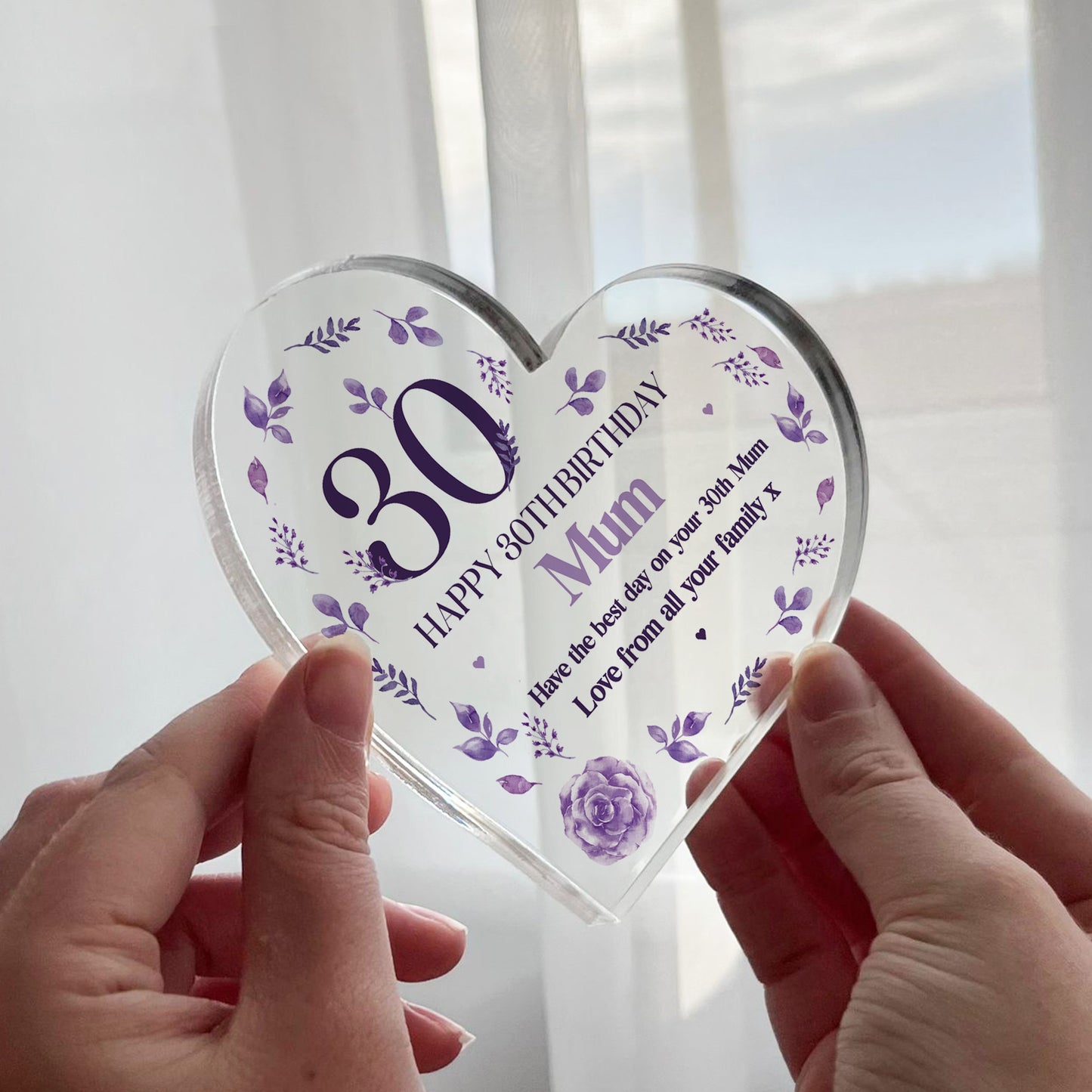 Personalised Happy 30th Birthday Gift Plaque Gift For Mum Friend