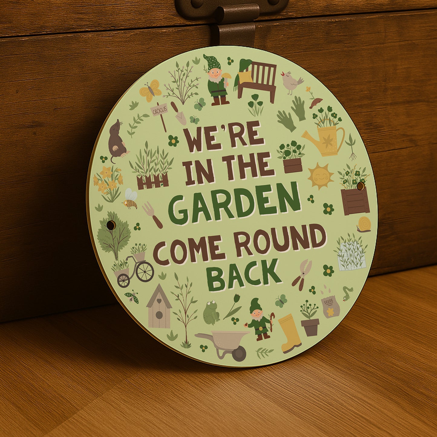 Garden Sign For Outdoor We're In The Garden Sign Wall Mounted