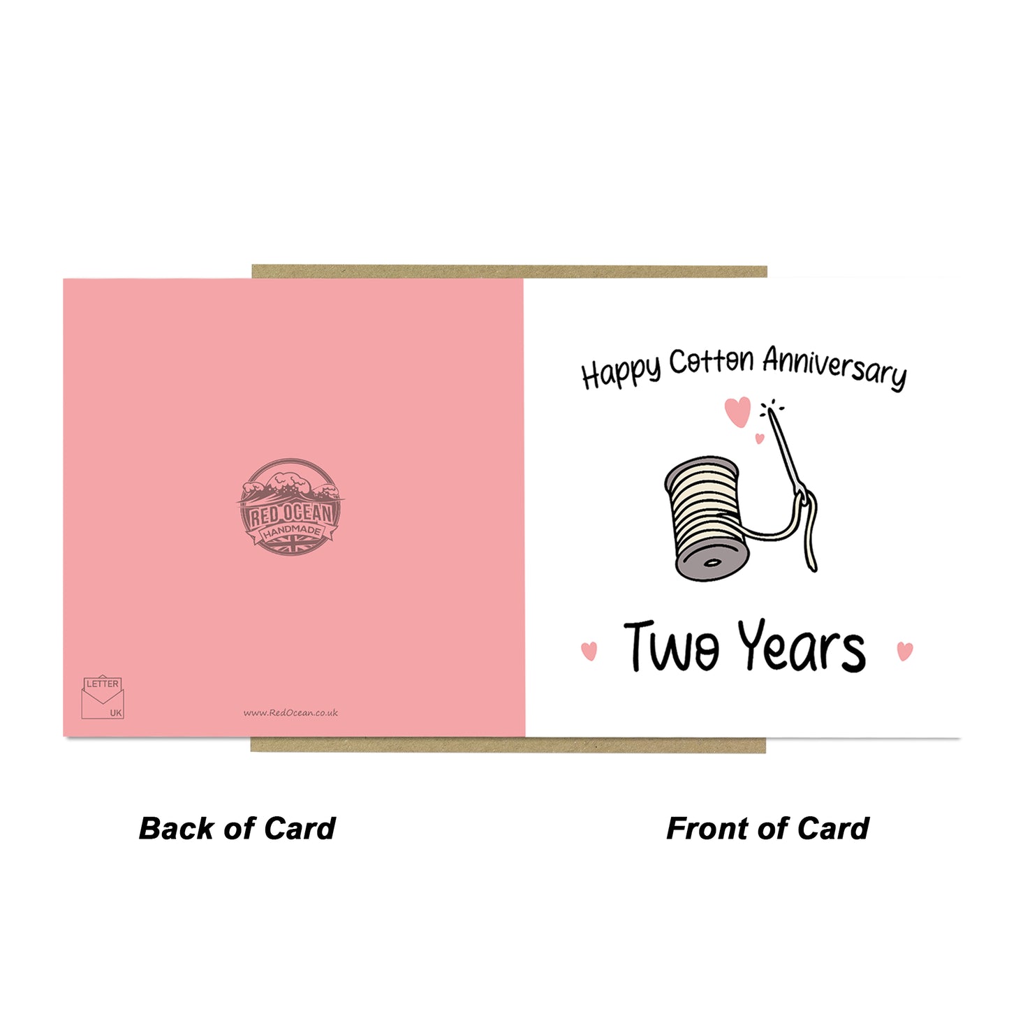 Cotton Anniversary Card For Husband Wife 2nd Anniversary Card