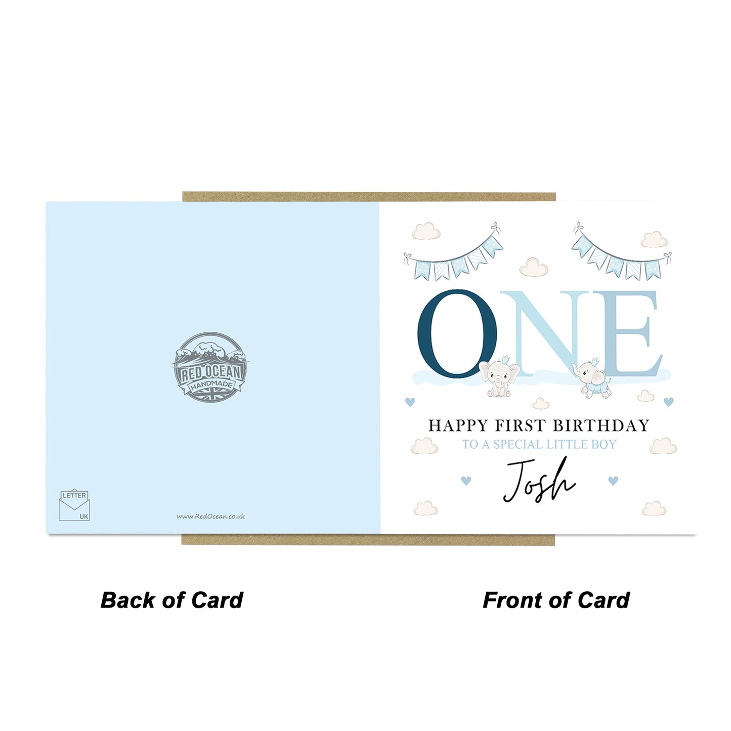 Personalised First Birthday Card For Special Little Boy Son