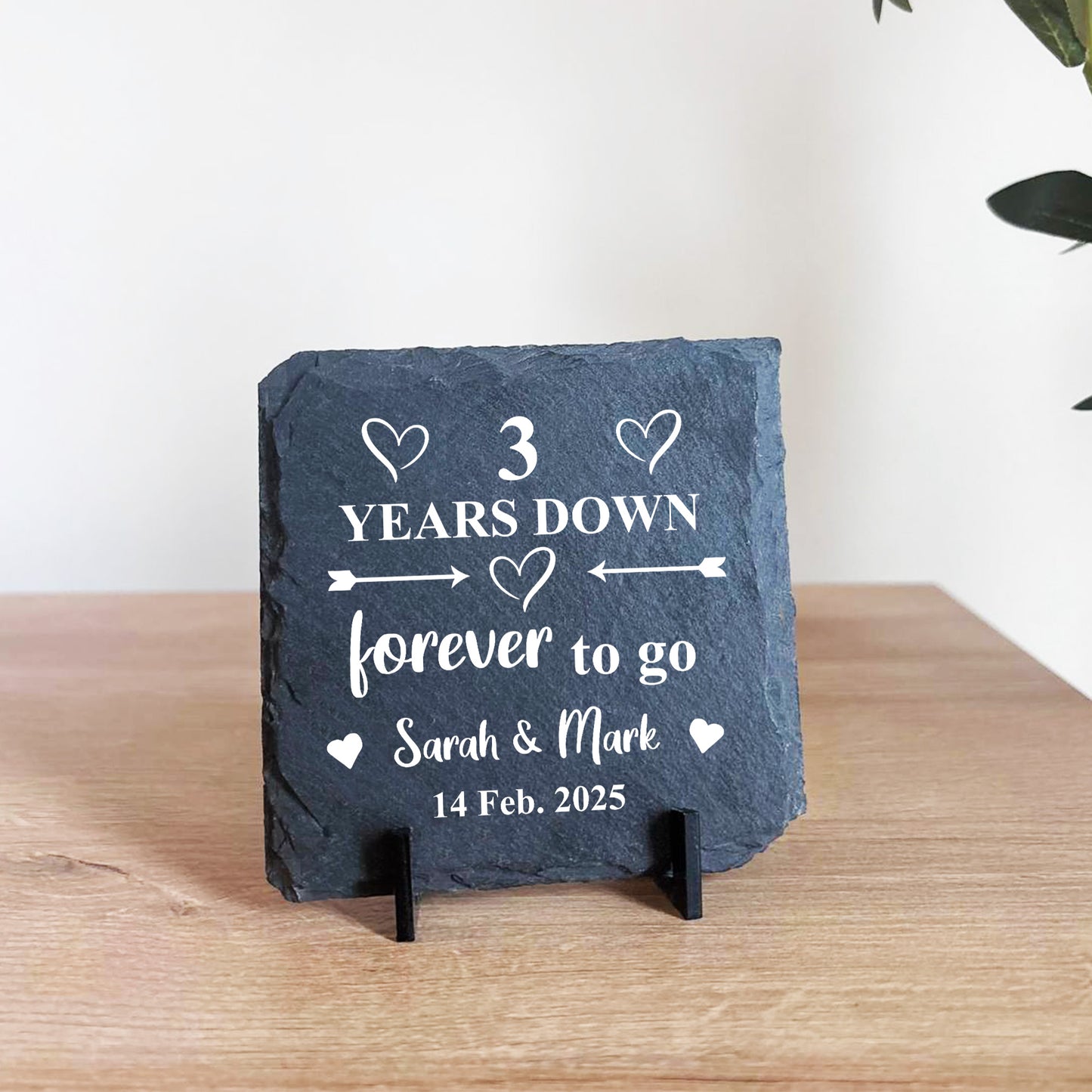 3rd Anniversary Gift For Husband Wife PERSONALISED 3 Years Down
