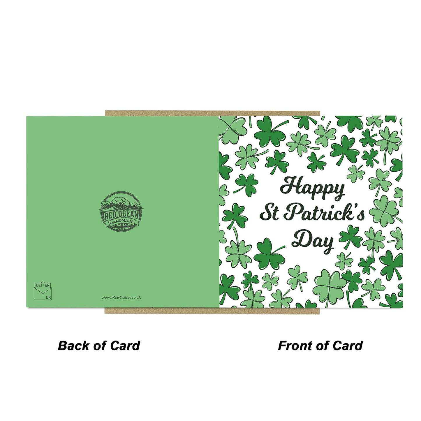 Happy St Patricks Day Card, Irish Day Cards with Hearts