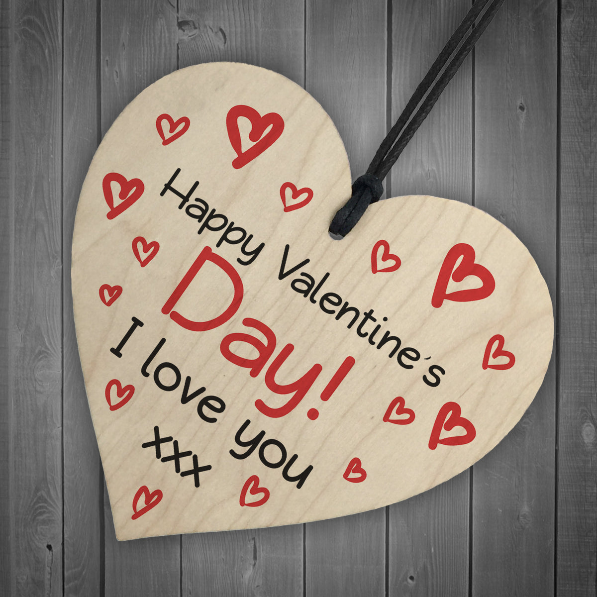 Happy Valentines Day Wood Heart Gifts For Him Her Boyfriend